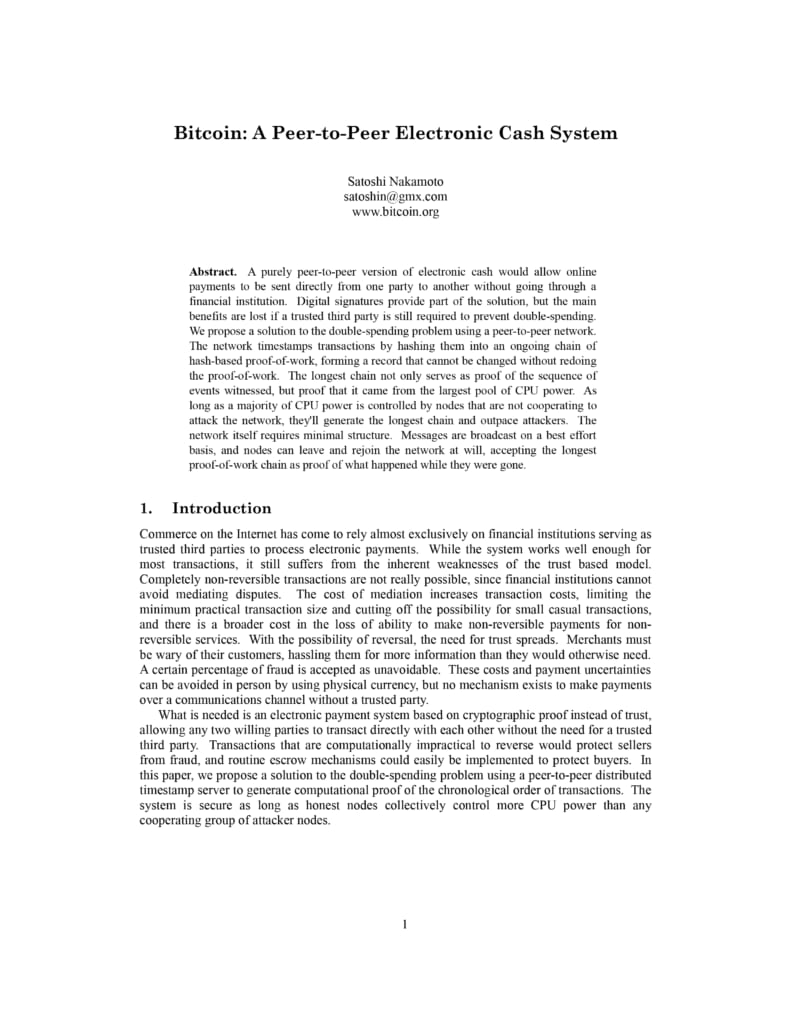 ビットコインに関する論文