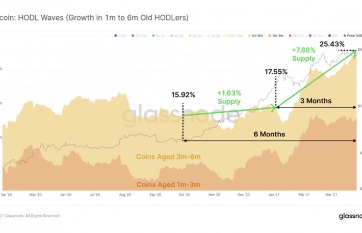 保有期間1〜6カ月のビットコインは25％──長期保有傾向が強まる：データ