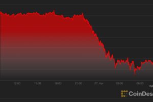 【US市場】ビットコイン、4万ドル割れ──3万8200ドル付近まで下落