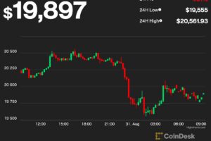 【US市場】ビットコインは株式市場とともに下落、2万ドル割れ