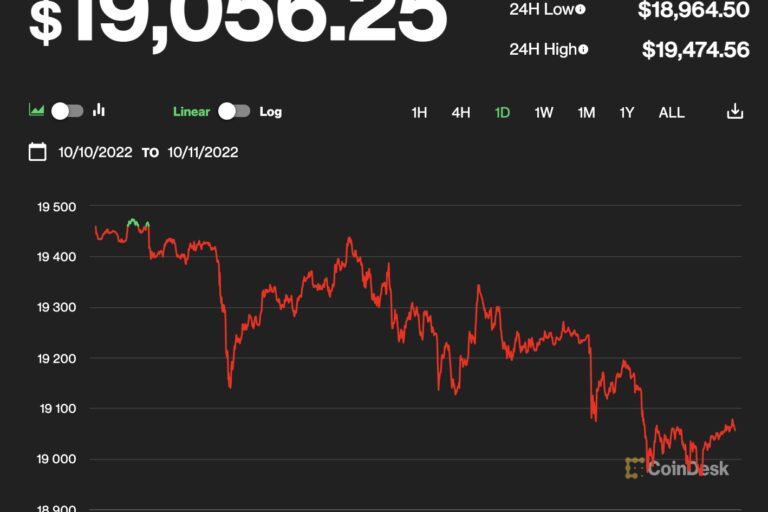 【US市場】ビットコインとイーサリアム、小幅下落──木曜日発表の9月の米CPIに注目