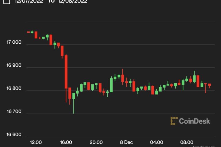 【US市場】ビットコインは1万6800ドル付近、アクシー・インフィニティが17カ月ぶりに上昇