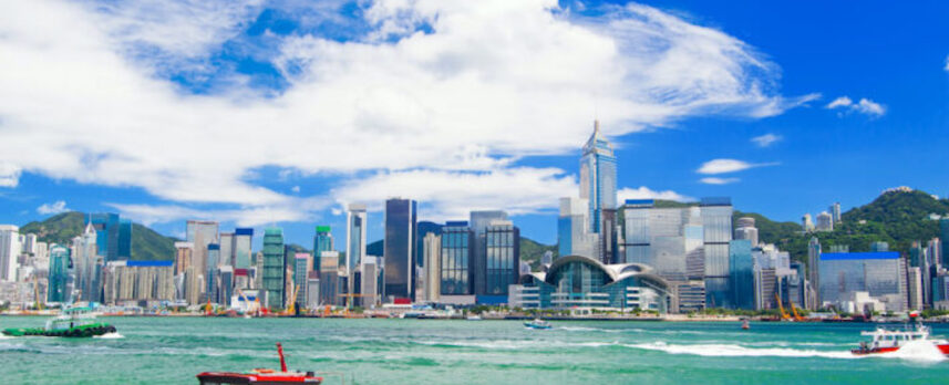 Hong Kong harbour at day