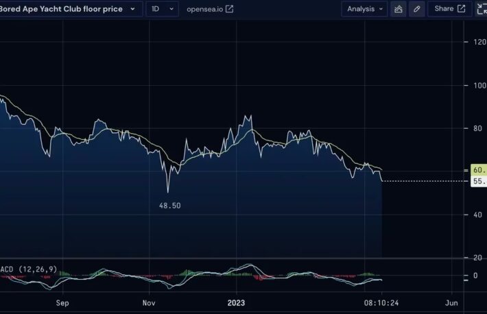 Bored Ape Yacht Club、5カ月ぶりの安値──「現実世界の不幸な問題」でクジラが売却