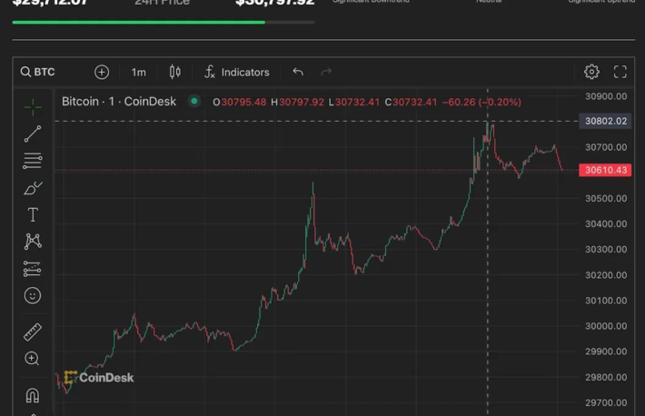 ビットコイン、ゴールドの強気を手がかりに3万1000ドルを目指す