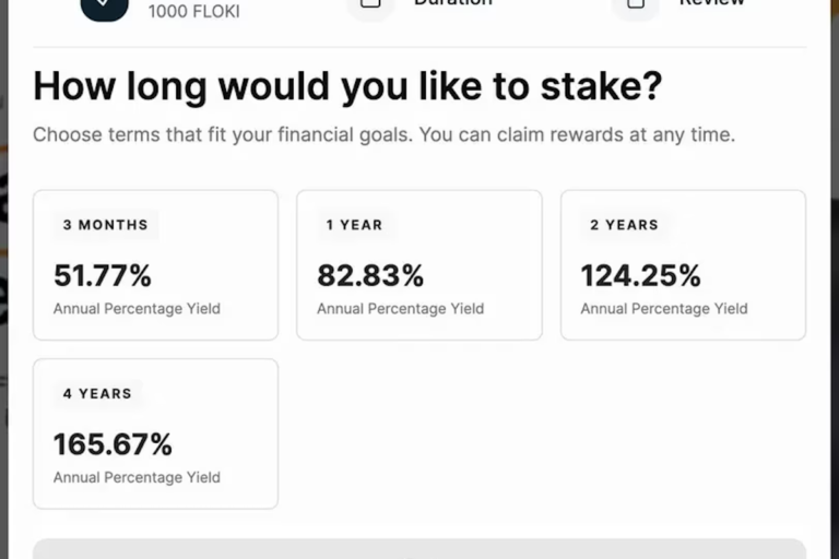 FLOKIのステーキング利回りは最大で年165%