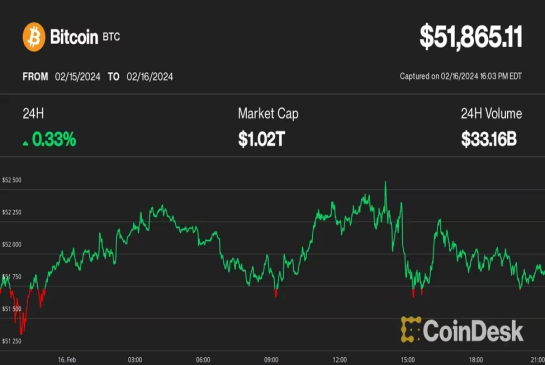 ビットコインの5万2000ドルでの失速は反落の前兆か：スイスブロック