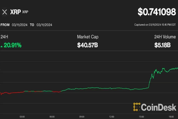 謎のバイナンス送金後XRPが20%上昇──市場の上昇が出遅れた暗号資産にも拡大