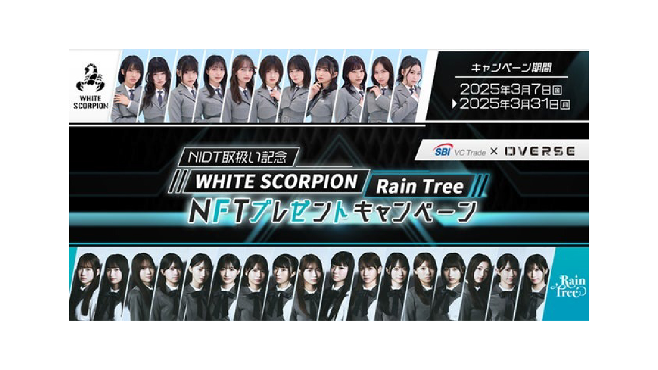 SBI VCトレード、NIDT取扱い記念でアイドルNFTプレゼント──DMM