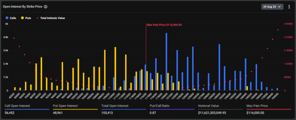 BTC's open interest distribution. (Deribit Metrics)