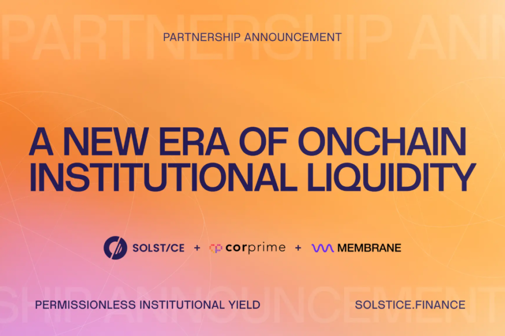 SolsticeとCor Prime、パブリックチェーン上でステーブルコインによる機関投資家向けレポ取引を完了